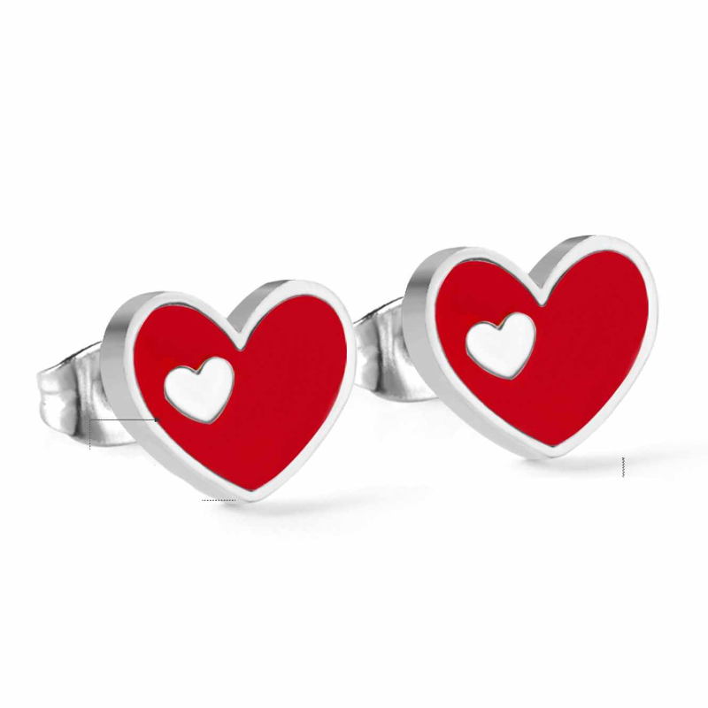 Сребрени обетки Colorful hearts