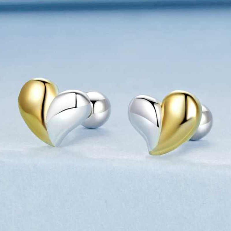 Сребрени обетки Golden Hearts