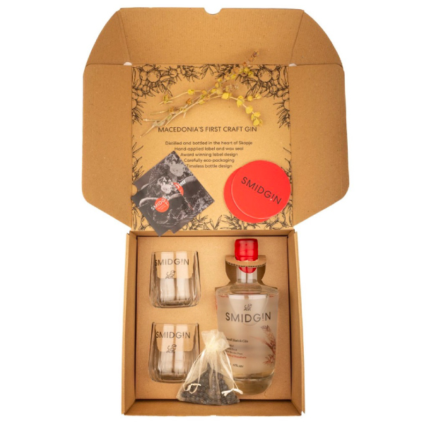 Gift Set Џин SmidGin 0,7L со две чаши