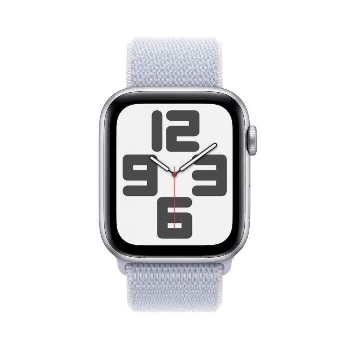 Apple Watch SE GPS 40mm Silver Aluminium Case with Blue Cloud Sport Loop