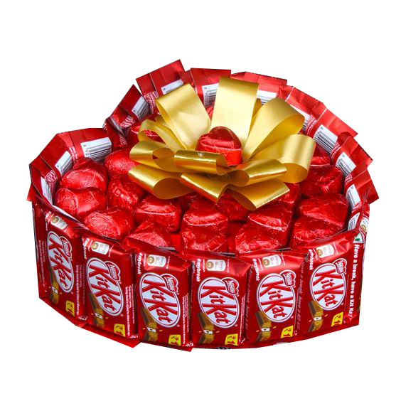 Чоколаден подарок „Kit Kat чоколадно срце“