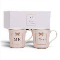 Сет од 2 „Mr & Mrs“ керамички шолји