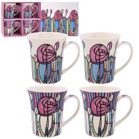 Сет од 4 шолји инспирирани од Charles Rennie Mackintosh