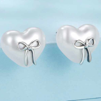 Сребрени обетки Elegant Hearts