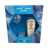 Gift Box Џин Bombay Sapphire London Dry 0,7L 40% во кутија со чаша