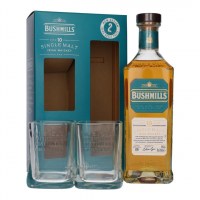 Gift Box Виски Bushmills Single Malt 10Y 0,7L + кутија & 2 чаши