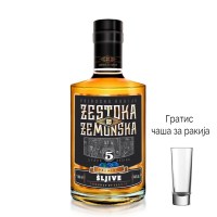 Земунска Сливова 5 години одлежана 0,7L + Гратис чаша за ракија