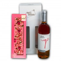 Gift Box Rosado 0.75 l и рачно изработено чоколадо