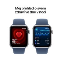 Apple Watch SE GPS 40mm Silver Aluminium Case with Denim Sport Band - M/L