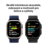 Apple Watch Ultra 2 GPS + Cellular 49mm Natural Titanium Case with Blue Trail Loop - S/M