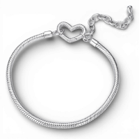 Сребрена алка со срце Silver Heart Embrace