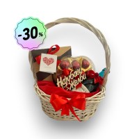 Корпа со вино „Најубави желби“ - Празничен подарок